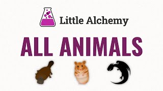 ALL ANIMALS in Little Alchemy [upl. by Esojnauj]