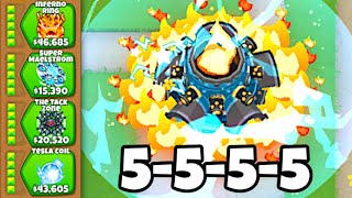 The 5555 Tack Shooter Destroys EVERYTHING Bloons TD 6 [upl. by Nibbs414]