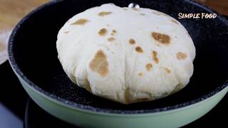 Only 3 Ingredients  Pita Bread at home  Flatbread Recipe No Oven No Yeast   Pita Bread Recipe [upl. by Jordanna]