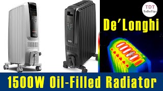 Review of DeLonghi OilFilled Radiator Space Heater Quiet 1500W DeLonghi [upl. by Rolyab]