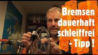 Bremsen einstellen Fahrrad dauerhaft schleiffrei  Tipp [upl. by Naej825]