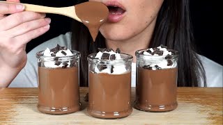 ASMR Chocolate Pudding With Coconut Cream  Soft Sounds No Talking [upl. by Adilen711]