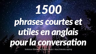 1500 phrases courtes et utiles en anglais pour la conversation for French speakers [upl. by Ecallaw299]