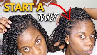 How To Start A Twist With Extensions [upl. by Bradman]