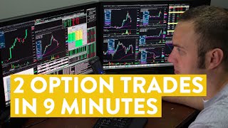 LIVE Day Trading  2 Option Trades in 9 Minutes [upl. by Airdnax860]