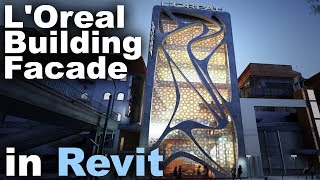 LOreal Building Facade in Revit Tutorial [upl. by Alwitt]