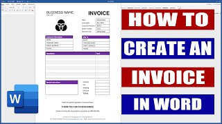 How to Create an Invoice in Word  Microsoft Word Tutorials [upl. by Yrruc736]