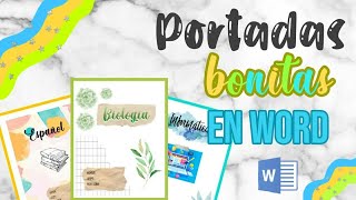 COMO HACER PORTADAS BONITAS EN WORD 1 [upl. by Isabel575]