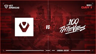 SEN vs 100T  VCT Americas Stage 1  W1D1  Map 1 [upl. by Karyl]