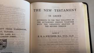 Scriveners Annotated Greek new Testament [upl. by Ihcehcu]