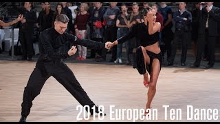 2018 WDSF European 10D  The Latin Final  DanceSportTotal [upl. by Negriv]