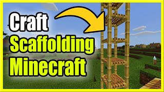 How to Make Scaffolding in Minecraft Survival Recipe Tutorial [upl. by Anawed665]