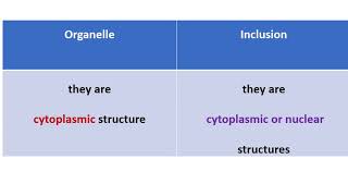 Difference between organelle and inclusion [upl. by Morry700]