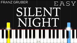 Franz Gruber  Silent Night  EASY Piano Tutorial [upl. by Lledrac]