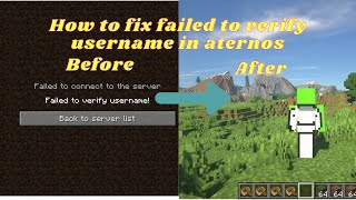 How to fix failed to verify username in aternos [upl. by Ariana]