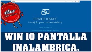 COMO CONFIGURAR LA PANTALLA INALAMBRICA EN WINDOWS 10 [upl. by Gearhart]