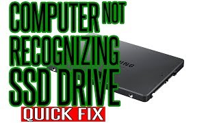 How to Get Your Computer To Recognize an SSD Drive [upl. by Sibelle]