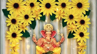 Eco Friendly Ganpati Decoration IDeas at home  Ganesh amp Varalaxmi Decoration Ideas at home [upl. by Emerick]