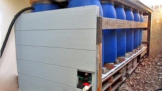 DIY Backyard Rainwater Harvesting Using Repurposed Food Grade Barrels [upl. by Ynhoj471]