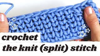 Crochet the knit stitch Increase decrease flat AND in the round  Waistcoat  Split Stitch [upl. by Yancy]