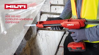 Anchoring equipment Hilti HDE 500A22 Chemical dispenser [upl. by Lindsy]