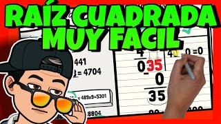 😯 Cómo SACAR la RAÍZ CUADRADA sin calculadora MANUALMENTE 👋 [upl. by Janine]