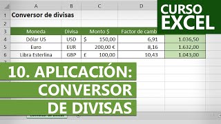 Curso de Excel 2024  Ejercicio 10 Convertidor de divisas [upl. by Herries]