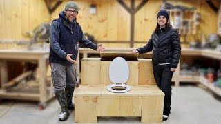 Building Custom Composting Toilet for our OFFGRID Property OutHouse [upl. by Noy]