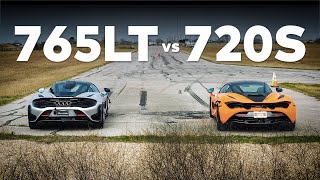 765LT vs 720S  Ultimate McLaren Drag and Roll Race [upl. by Cliff]