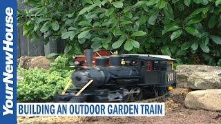 Building a Outdoor Garden Train [upl. by Aihsotan]