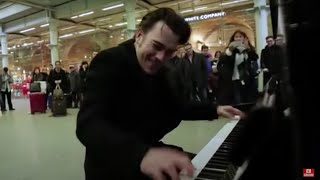 Henri Herbert Rocks The St Pancras Public Piano [upl. by Dirfliw]