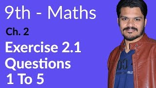 Class 9 Math Chapter 2  Exercise 21 Question 1 to 5  9th Class Math Chapter 2 [upl. by Yekim]