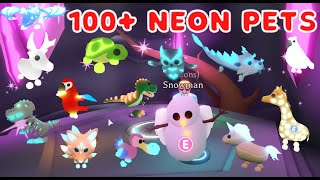 All Neon Pets 100 in Roblox Adopt Me I 2020 Year End Update [upl. by Akcirderf]