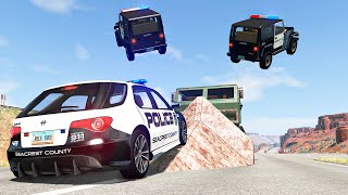 Police Car Chases 28  BeamNG DRIVE  SmashChan [upl. by Trub]