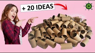 DE 20 MANUALIDADES GENIALES CON ROLLOS DE PAPEL HIGIÉNICO RECICLAJE [upl. by Thain]