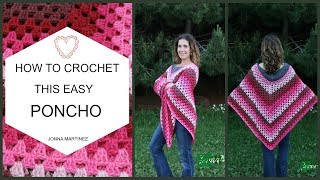 HOW TO CROCHET A PONCHO  Easy Granny Stitch Poncho pattern  crochet [upl. by Scarlet]