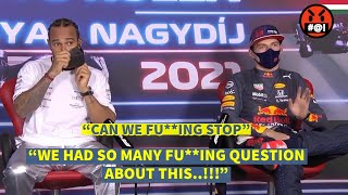 Max Verstappen SHOUTS at Reporter after question about Silverstone Crash  Lewis Hamilton got SCARED [upl. by Solegna930]