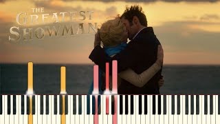 The Greatest Showman  quotTightropequot Piano Tutorial Synthesia [upl. by Annaehs]