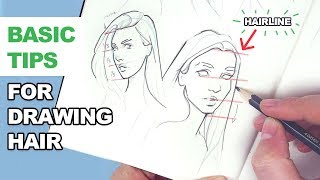 How to Draw HAIR Tutorial 【 Basic Tips for Beginners】 [upl. by Esdras]