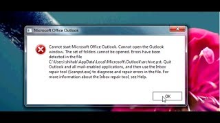 How to fix quotCannot start Microsoft Outlook Unable to open Outlook windowquot error [upl. by Einra]