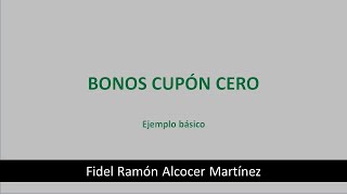 Cálculos básicos de bonos CUPON CERO [upl. by Baer]