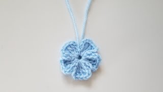 How to Crochet a FLOWER  Absolute Beginners Tutorial [upl. by Anette]