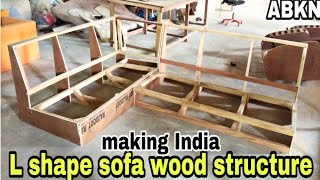 L shape sofa corner set making step by step full tutorial [upl. by Zebapda]