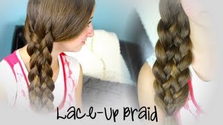 LaceUp Braid  Cute Braided Hairstyles [upl. by Leahcimed]