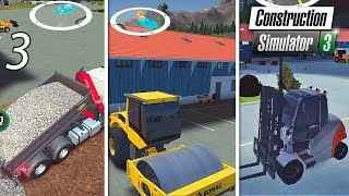 Construction Simulator 3  Compactor amp Forklift Vehicle Gameplay Part 3 [upl. by Carlyn]