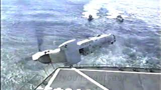 New Footage CH46 Sea Knight Crash on USNS Pecos [upl. by Sadnalor]