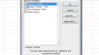 How to Install the Data Analysis ToolPak in Microsoft Excel [upl. by Onaicnop]