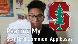 Reading My Stanford Common App Essay Tips [upl. by Relluf]