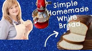 Simple Homemade White Bread KitchenAid Stand Mixer [upl. by Farrand491]