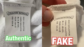 How to legit check any Chrome hearts TshirtHoodie REAL VS FAKE [upl. by Ccasi]